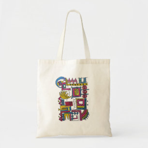 Tote Bag Art Abstrait Peint à la Main Illusoire-Capricieux