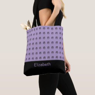 Tote Bag Art Africain, Personnalisé, Célébration Violet
