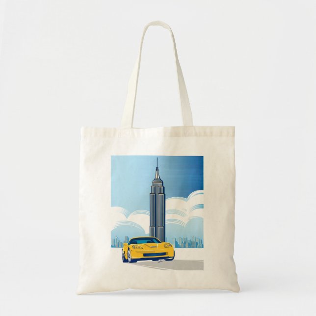 TOTE BAG ART AUTOMOBILE DE VETTE ÉLÉGANT (Devant)
