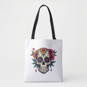 Tote Bag Art crâne sucre