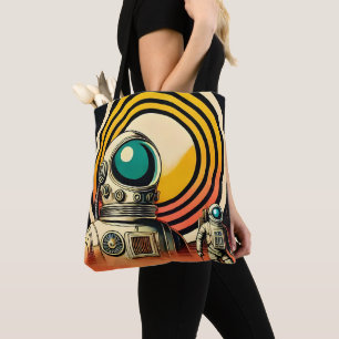 Tote Bag Art d'atterrissage des astronautes du milieu du si