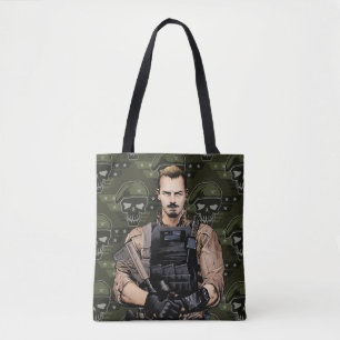 Tote Bag Art de bande dessinée de drapeau du peloton Ric