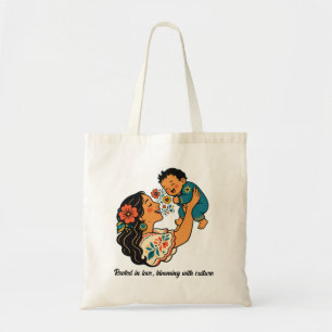Tote Bag Art de broderie de mère et de bébé : Patrimoine cu