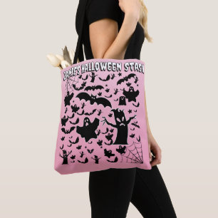 Tote Bag Art de cache de silhouette de fantôme effrayant