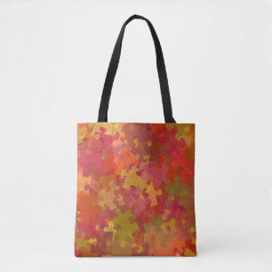 Tote Bag Art de collage de puzzle de sensibilisation sur