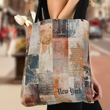 Art de collage urbain vintage de New York