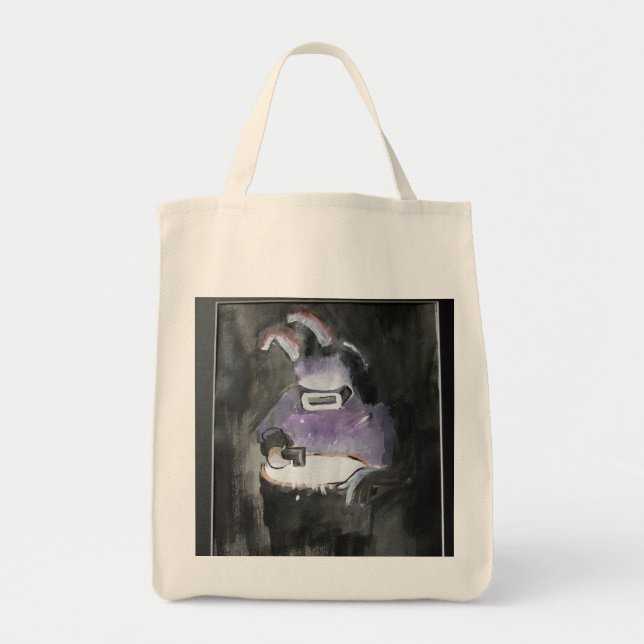 Tote Bag Art de graffiti/bande dessinée - soudeuse de lapin (Devant)