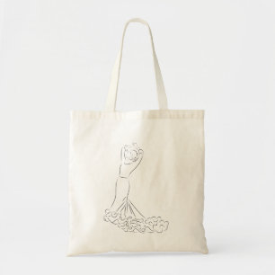 Tote Bag Art de la ligne de danseur de flamenco