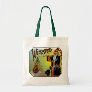 Tote Bag Art de l'étiquette de cigare vintage, Magicien ave