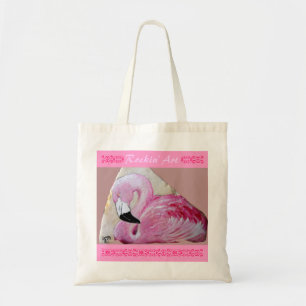 Tote Bag Art de roche de Flamant rose