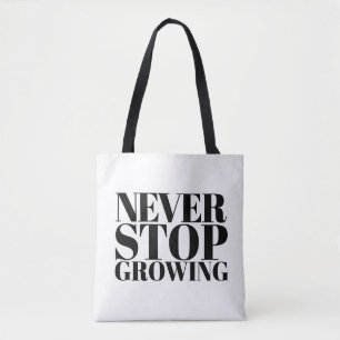 Tote Bag Art de typographie serif classique « Ne cessez jam