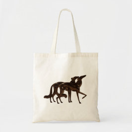 Tote Bag Art Déco Borzoi Duo Bronze