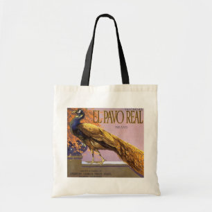 Tote Bag Art d'étiquette de caisse de fruits vintage El Pav