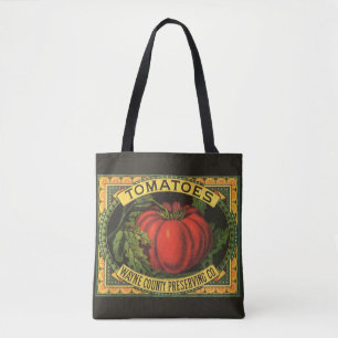 Tote Bag Art d'étiquette de caisse de fruits vintage, tomat