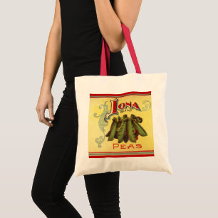 Tote Bag Art d'étiquette de canette de légumes vintage, pet