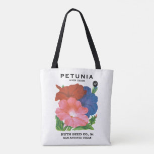 Tote Bag Art d'étiquette de paquet de graines vintage, fleu