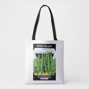 Tote Bag Art d'étiquette de pochette de graines vintage, lé
