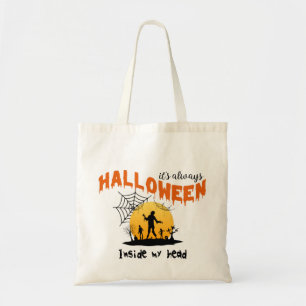 Tote Bag Art d'Halloween Citrouille effrayant Amusement é