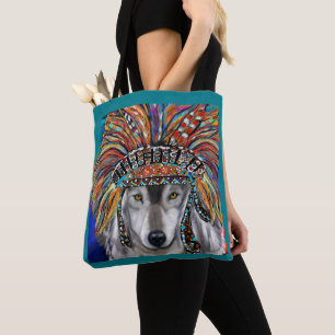 Tote Bag Art du Loup Gris