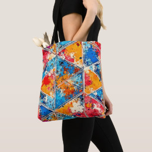 Tote Bag Art éclatant géométrique vibre