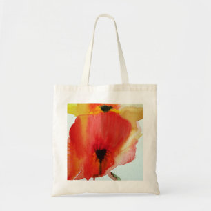 Tote Bag Art floral moderne pour aquarelle de pavots rouges