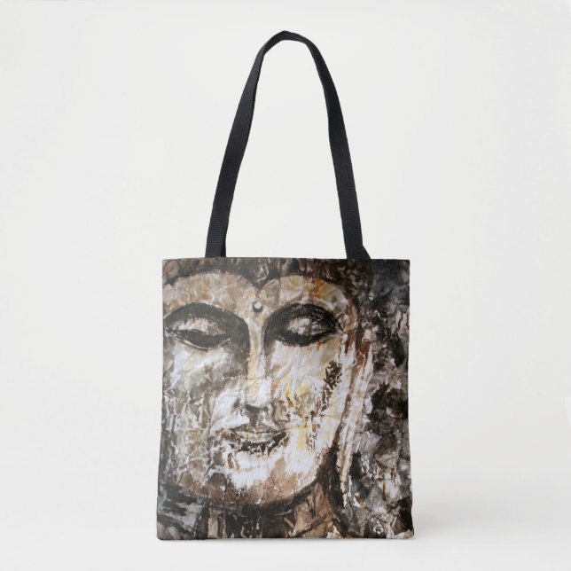 Tote Bag Art Fourre-tout d'aquarelle de Bouddha (Devant)
