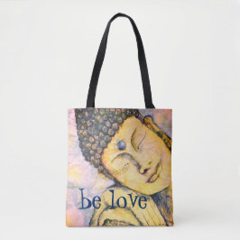 Tote Bag Art Fourre-tout d'aquarelle de Bouddha d'amour