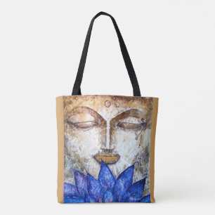 Tote Bag Art Fourre-tout d'aquarelle de Lotus Bouddha