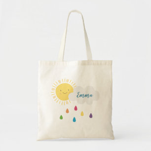 Tote Bag Art Fourre-tout de soleil et d'arcs-en-ciel