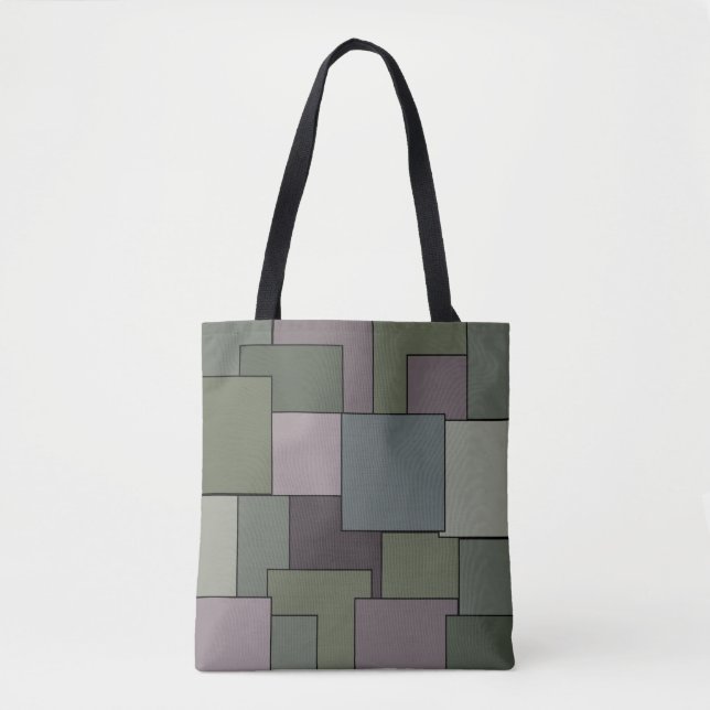 Tote Bag Art géométrique moderne Abstrait (Devant)