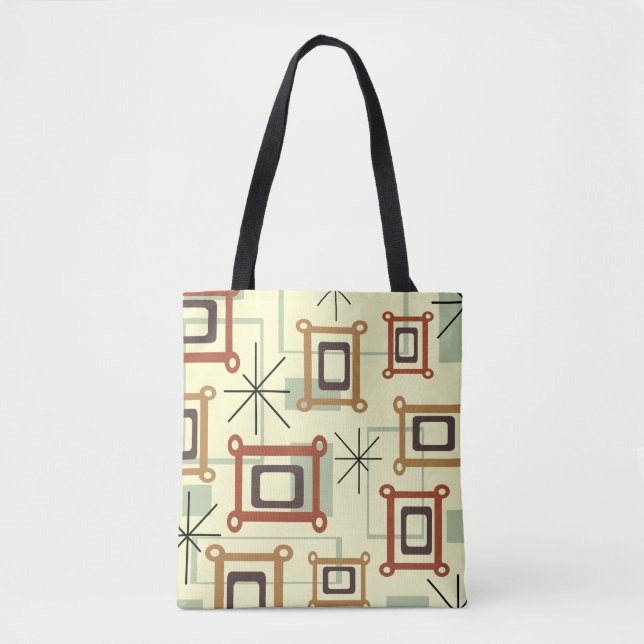 Tote Bag Art géométrique moderne du milieu du siècle (Devant)