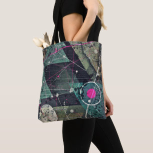 Tote Bag Art graffiti numérique abstrait cool géométrique