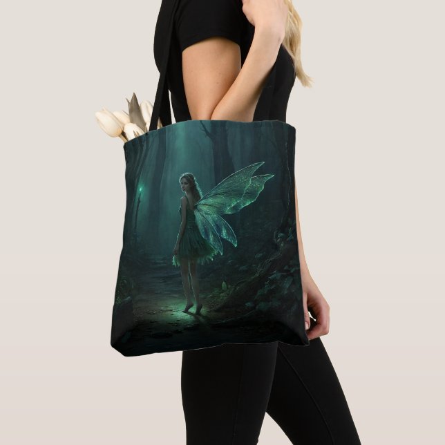 Tote Bag Art Imaginaire Fée Forêt Enchantée (De près)