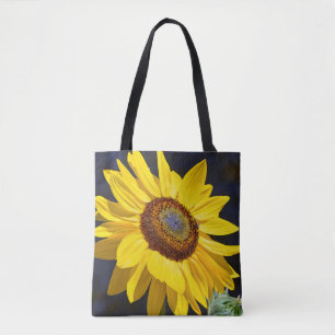 Tote Bag Art jaune de tournesol