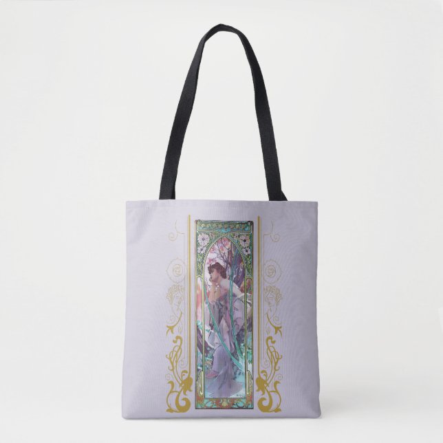 Tote Bag Art Nouveau Alphonse Mucha Soirée Contemplation (Devant)