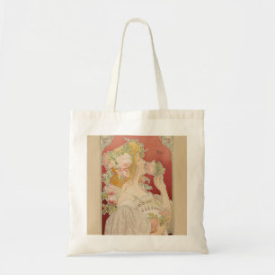 Tote Bag Art Nouveau Belle Époque Dame Roses Livemont
