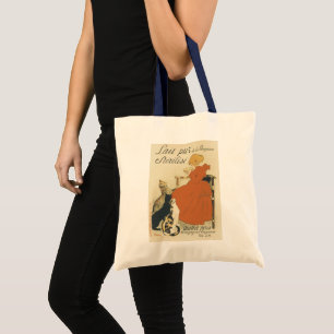 Tote Bag Art nouveau victorien antique, Fille aux chats de