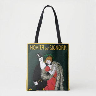 Tote Bag Art Nouveau Vintage, Amour Romantique de Mode Ital