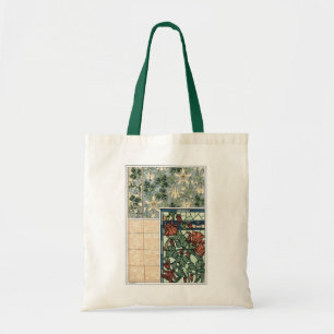 Tote Bag Art Nouveau vintage, fleurs de Colombine Aquilegia