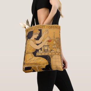 Tote Bag Art Nouveau vintage, L'amour triomphe de tout Scie