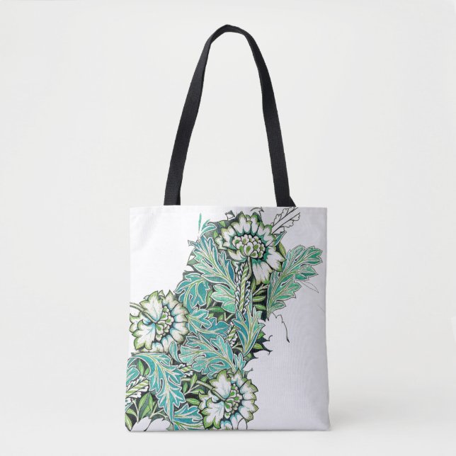 Tote Bag Art nouveau william morris anenome floral (Devant)