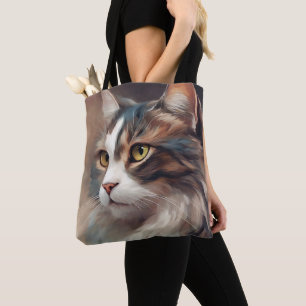 Tote Bag Art numérique Chat 718