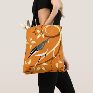 Tote Bag Art Nuthatch Stylisé