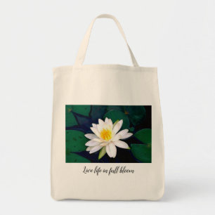 Tote Bag Art par l'épicerie blanche fourre-tout de nénuph