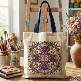 Tote Bag Art populaire boho