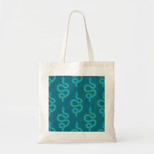Tote Bag Art populaire texturé grunge sorcière Serpent vert