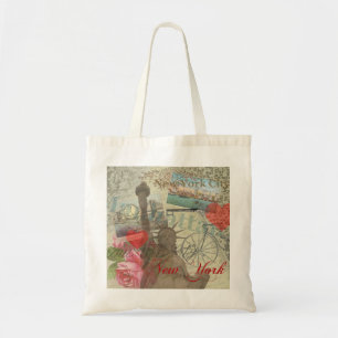 Tote Bag Art symbolique vintage de la skyline de la liberté