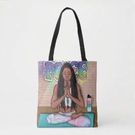 Tote Bag Art urbain | Jolie femme faisant la méditation