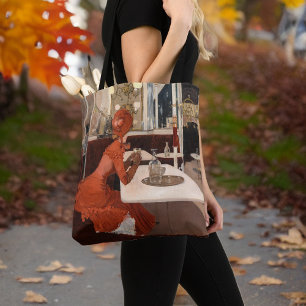 Tote Bag Art vintage - Dans le Café - Fernand Lungren Carr