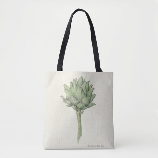 Tote Bag artichaut, fins gourmets, chefs, jardiniers, art (Devant)